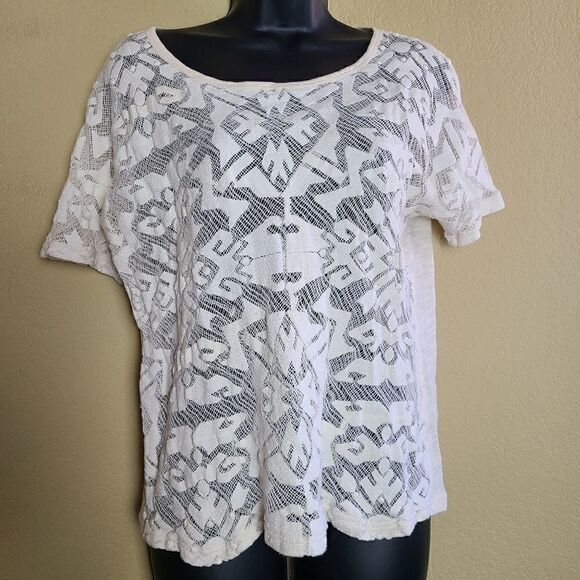 Madewell Sheer Cream Top   - Picture 1 of 7